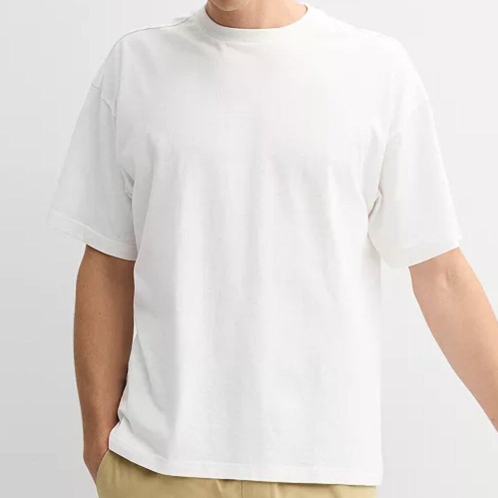 Men's Hollywood Short Sleeve Oversized Tee, Size: Small, White